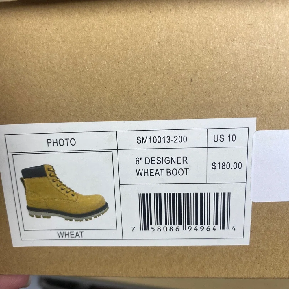 NEW Smiths American 6 Inch Wheat Lug Boots‎ Tan Work Boot Size 10